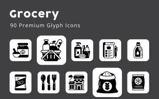Grocery Premium Glyph Icons