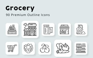 Grocery Premium Outline Icons