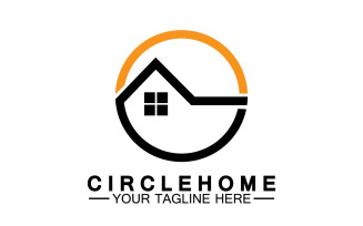 Home building house property logo vector v10