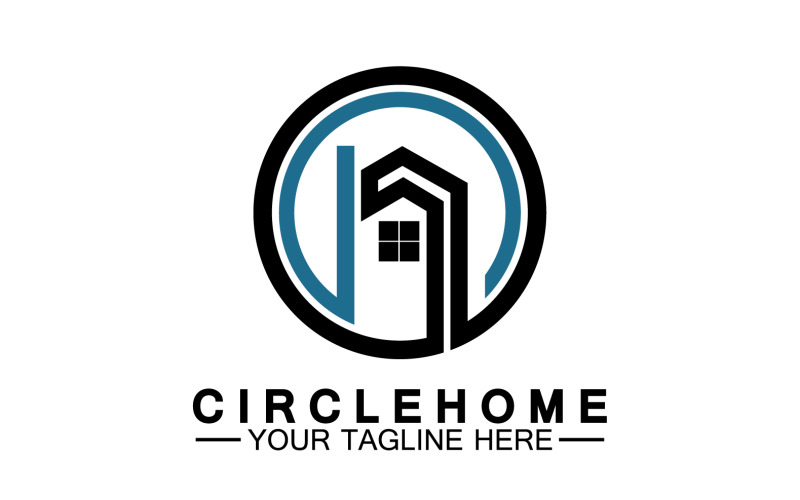 Home building house property logo vector v12 Logo Template
