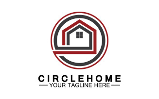 Home building house property logo vector v18