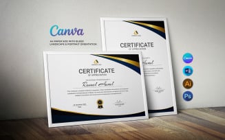Professional Canva Certificate Template