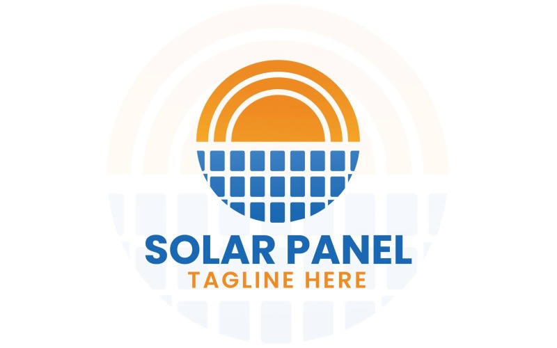 Solar Panel Logo - Renewable Energy Logo Template