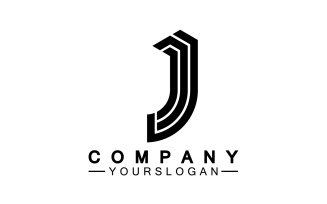 J initial letter logo vector v15