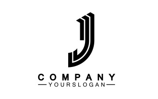 J initial letter logo vector v19