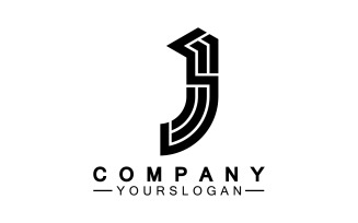 J initial letter logo vector v24