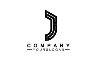 J initial letter logo vector v7