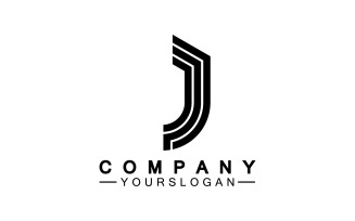 J initial letter logo vector v8
