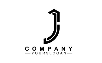 J initial letter logo vector v9
