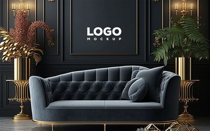 Luxury Interior Logo Mockup Product Mockup