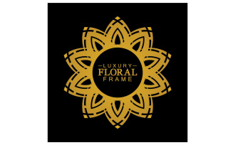 Mandala flower ornament template logo vector v10