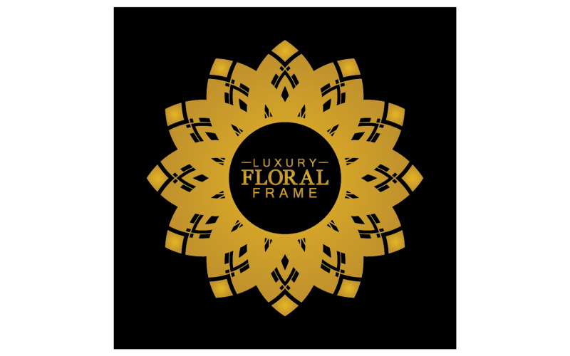 Mandala flower ornament template logo vector v14 Logo Template