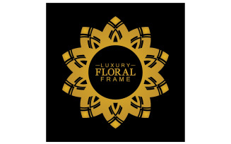 Mandala flower ornament template logo vector v15