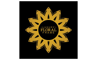 Mandala flower ornament template logo vector v16