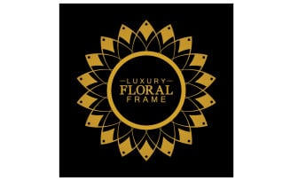 Mandala flower ornament template logo vector v18
