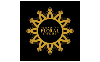 Mandala flower ornament template logo vector v19