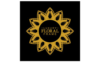 Mandala flower ornament template logo vector v22