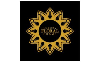 Mandala flower ornament template logo vector v23