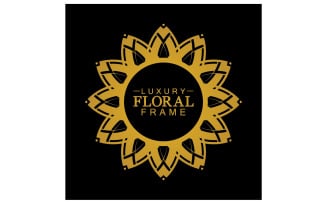 Mandala flower ornament template logo vector v24