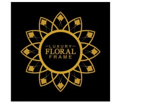 Mandala flower ornament template logo vector v25