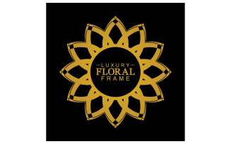 Mandala flower ornament template logo vector v28
