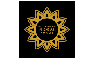 Mandala flower ornament template logo vector v30