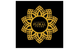 Mandala flower ornament template logo vector v3
