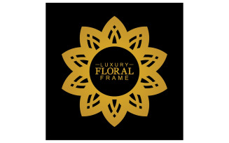Mandala flower ornament template logo vector v4