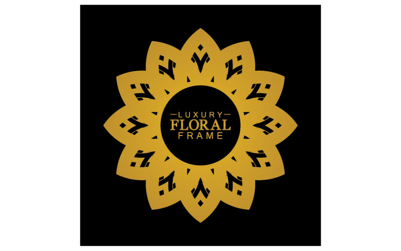 Mandala flower ornament template logo vector v8 Logo Template