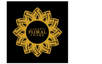 Mandala flower ornament template logo vector v9
