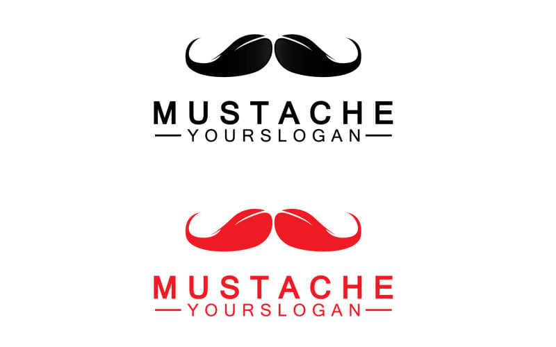 Mustacheicon logo vector v1 Logo Template