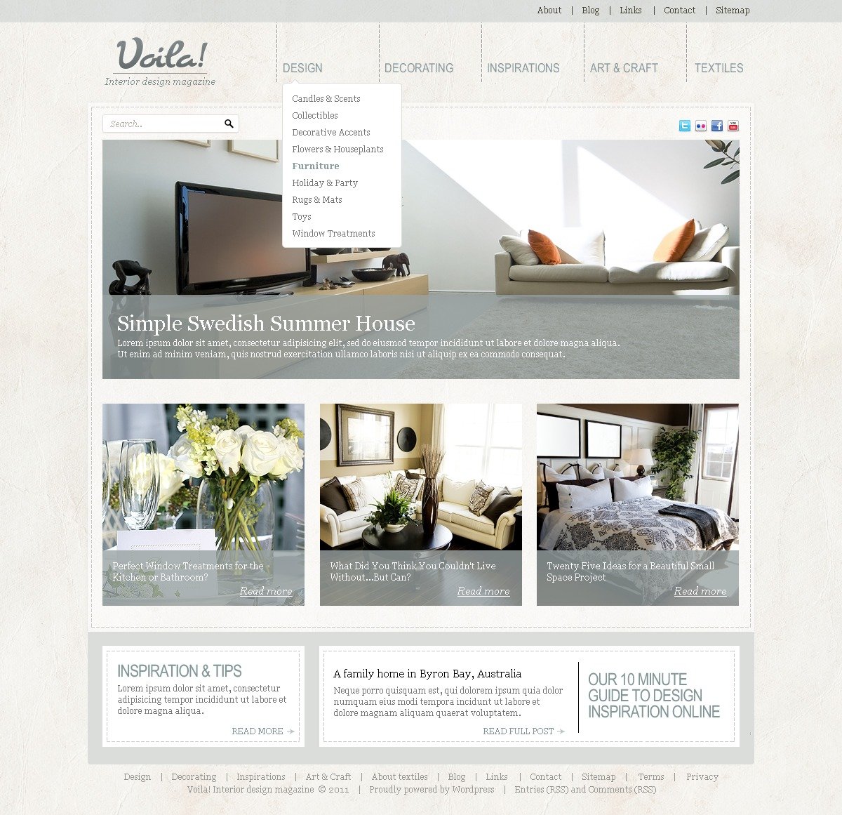 Interior Design WordPress Theme #35446