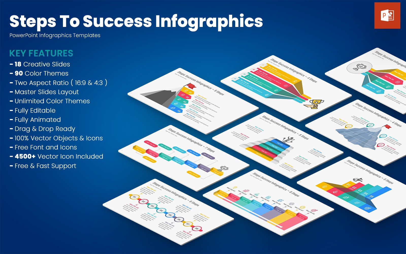 Template #354029 Infographics Steps Webdesign Template - Logo template Preview