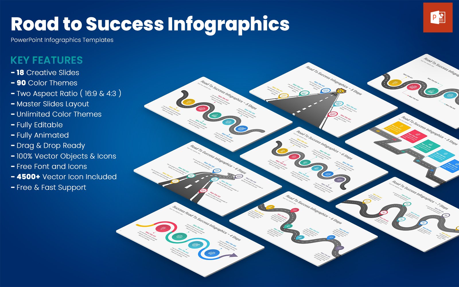 Template #354031 Roadmap Infographics Webdesign Template - Logo template Preview