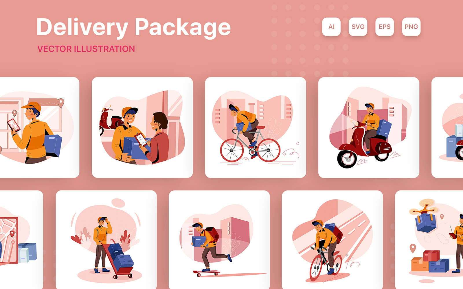 Template #354064 Delivery Man Webdesign Template - Logo template Preview
