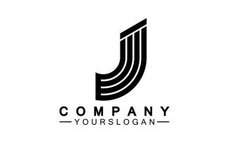J initial letter logo vector v34