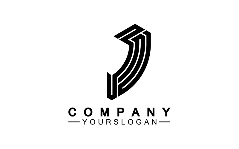 J initial letter logo vector v48 Logo Template