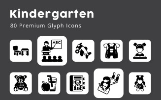 Kindergarten Premium Glyph Icons