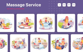 M202_ Massage Service Illustrations