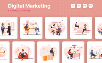 M207_ Digital Marketing Illustration Pack