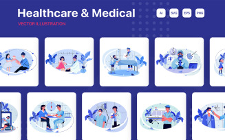 M213_ Medical & Healthcare Illustration Pack