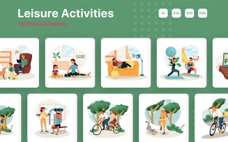 M218_ Leisure Activities Illustration Pack