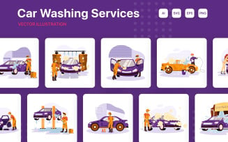 M220_ Car Washing Service Illustration Pack