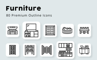 Furniture Unique Outline Icons