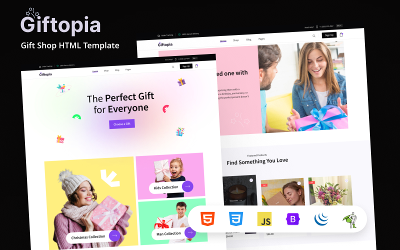 Giftopia - gift shop HTML Template Website Template