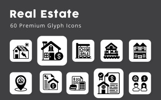 Real Estate Premium Glyph Icons