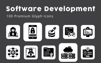 Software Development Glyph Icons
