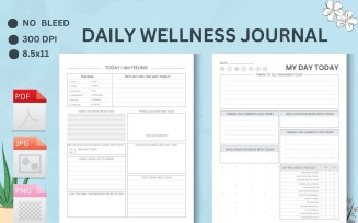 Personalized Wellness Journal, Health & Wellbeing Diary, Habit