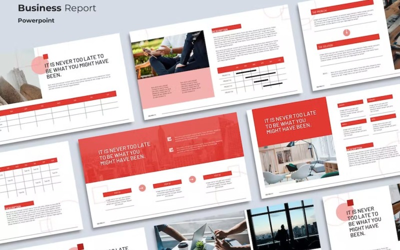 Planen - Business Report Powerpoint PowerPoint Template