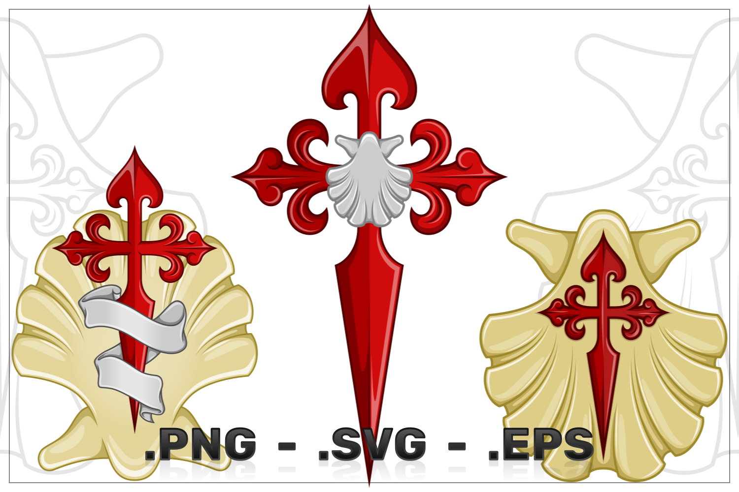 Santiago apostle symbol vector design